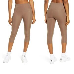 Girlfriend Collective High Waisted Nude Capri Leggings